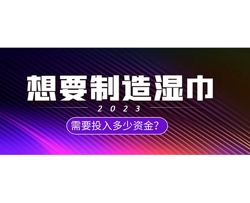 想要制造濕巾，需要投入多少資金？