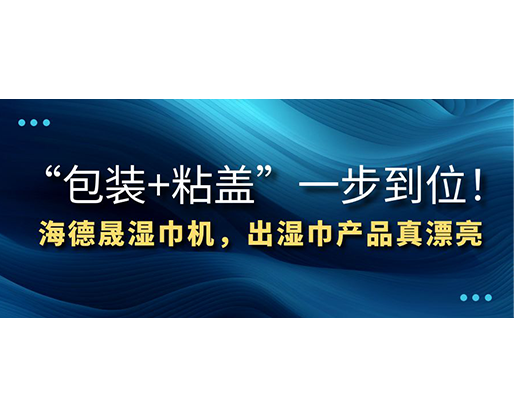 “包裝+粘蓋”一步到位！海德晟濕巾機，出濕巾產(chǎn)品真漂亮